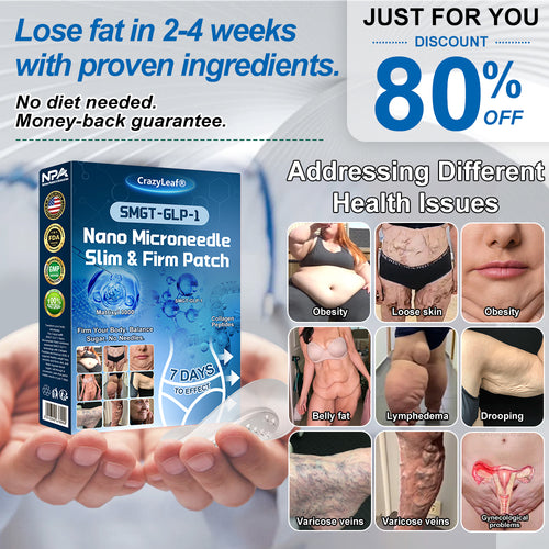 Official Store | CrazyLeaf® SMGT-GLP-1 Nano Microneedle Patch™ with Collagen & Matrixyl 3000 丨Obesity,Cardiovascular Diseas, Diabetes, Sleep Apnea, Joint Problems and More