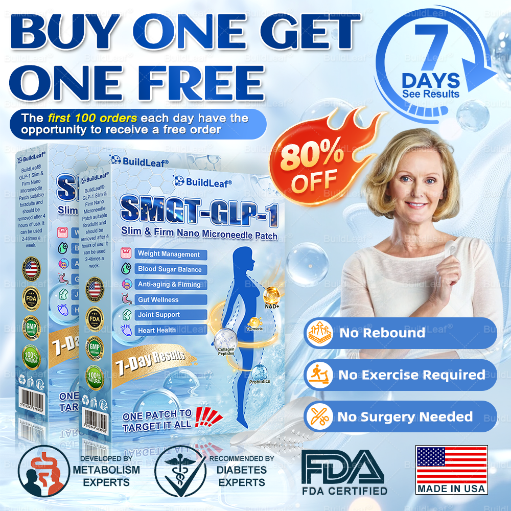 ✔️FDA Store |𝐵uil𝗱𝐿ea𝐟® 𝑮𝐋𝑃-1 Slim & Firm 𝑁ano 𝑀icroneedle 𝑃atch with Collagen,Turmeric&Matrixyl 3000 丨Obesity,Cardiovascular Diseas, Diabetes, Sleep Apnea, Joint Problems and More (Copy)